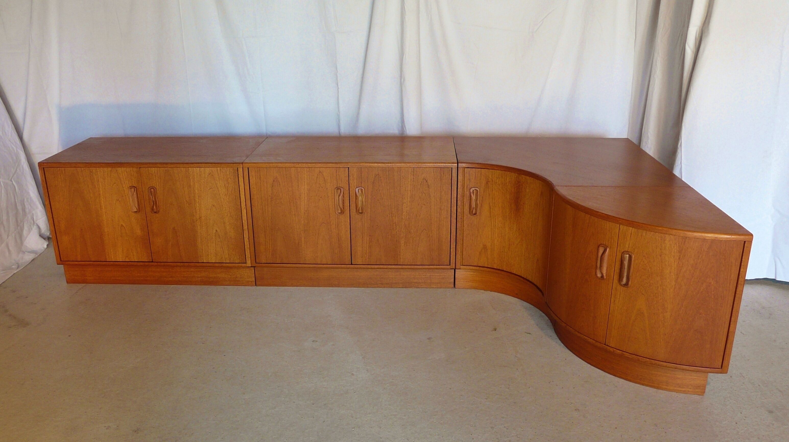 G Plan teak modular angle line