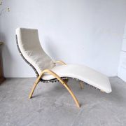 Ikea vintage Kim Samson curved beech wood deck chair