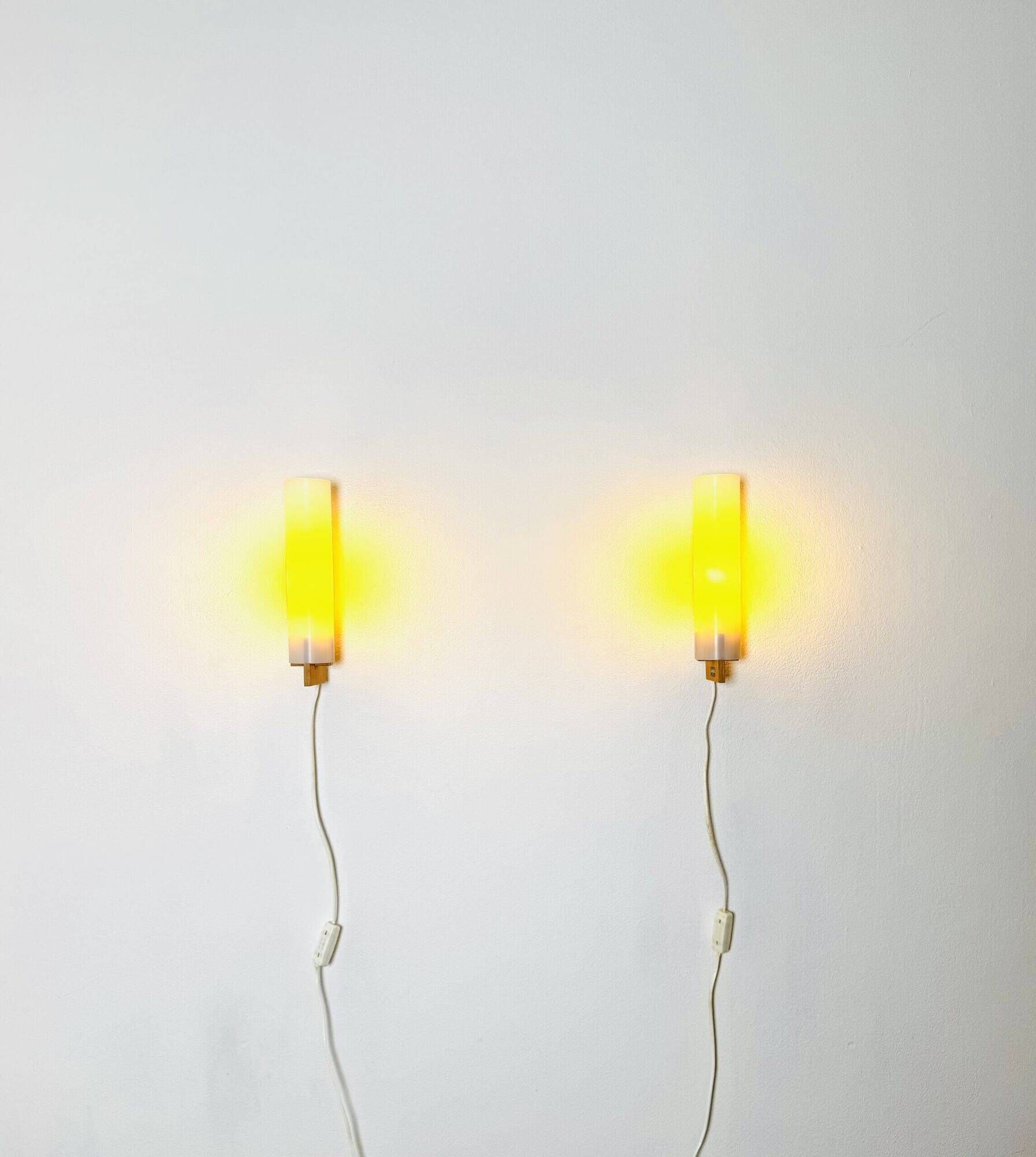 Cylindrical Wall Lamps By Uno & Östen Kristiansson For Luxus, Sweden 1960S