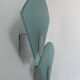 Pair of vintage sandblasted glass wall lights, Italy 1980s