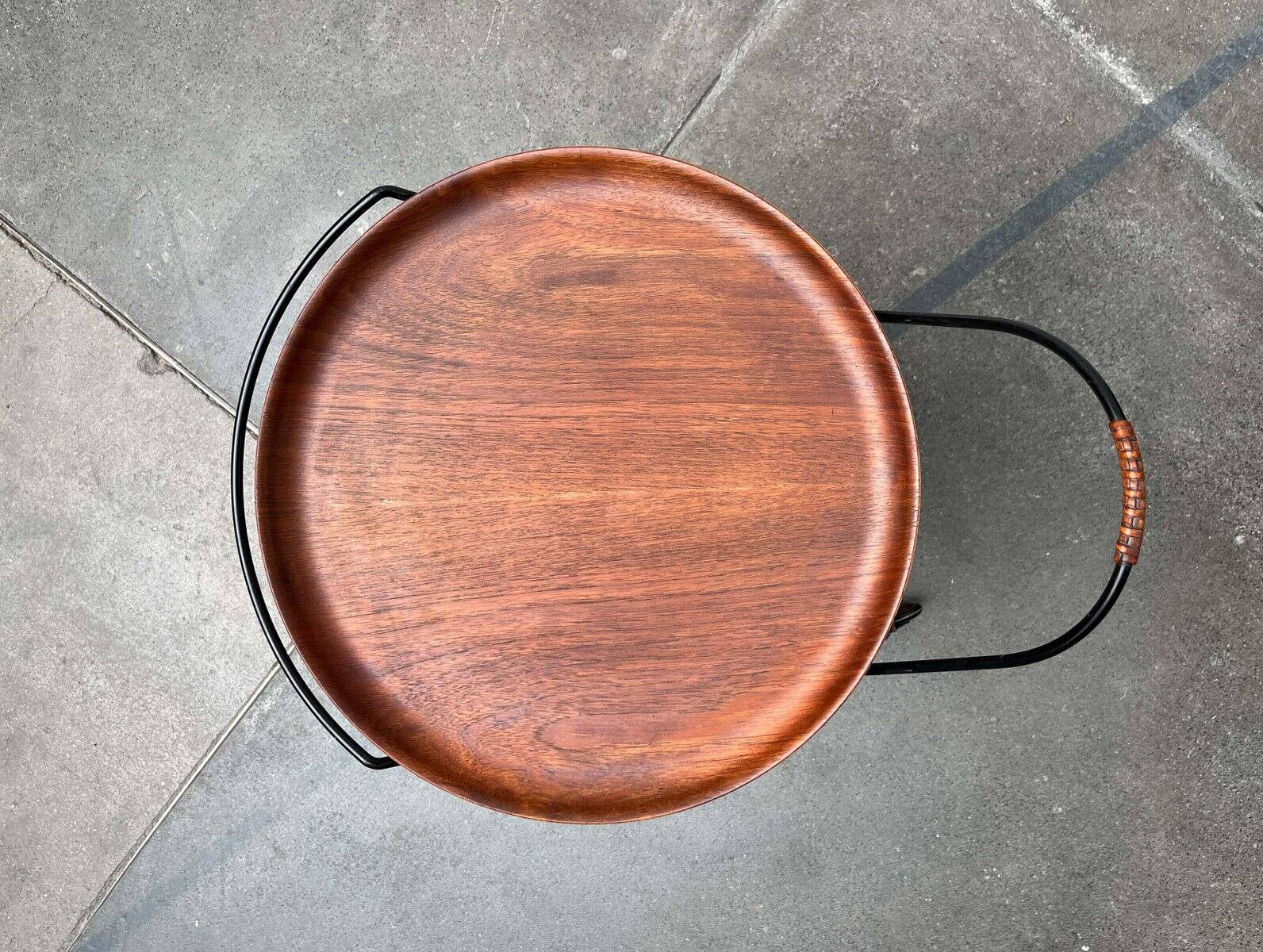 Modern folding teak trolley from the mid-century, Sweden, 1960s