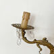 Antique 3-arm brass chandelier with tassels