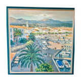 Grand tableau de sanary sur mer de pierre godet