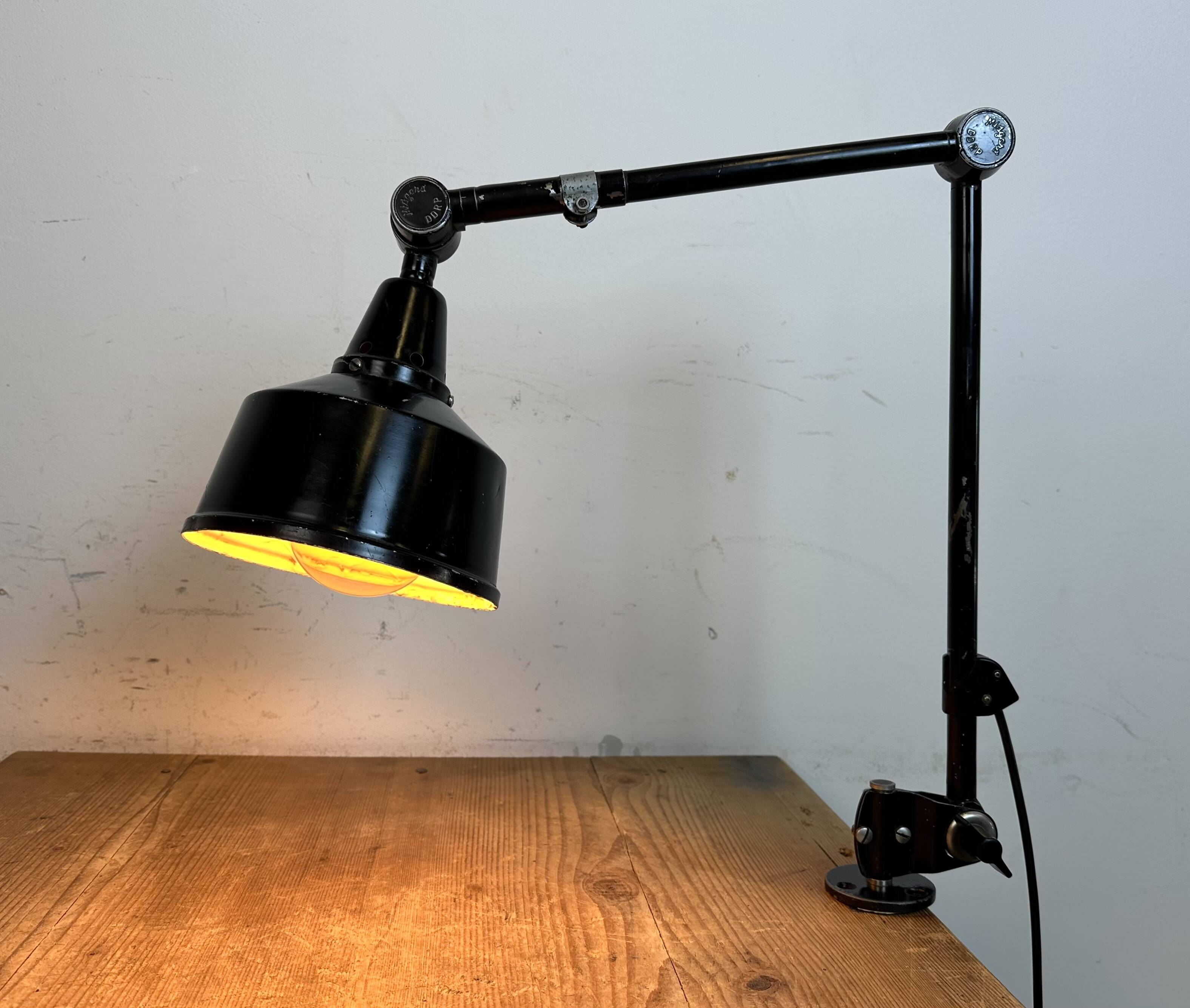 Industrial ddrp desk or wall lamp by curt fischer for midgard, 1930s