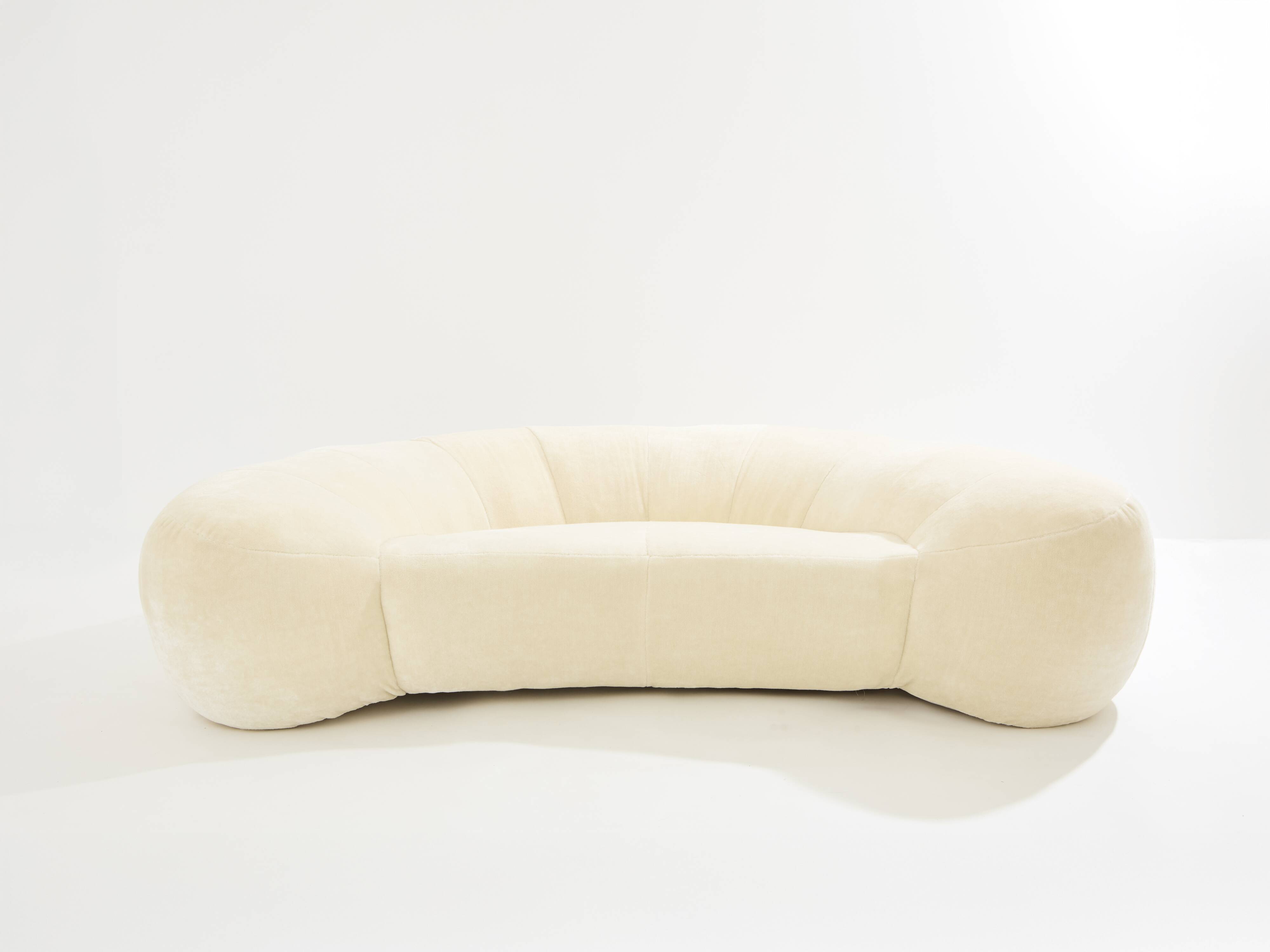Croissant sofa by Raphaël Raffel for Honoré Paris 1970