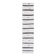 White Brown Striped Turkish Runner Rug, 70x310Cm