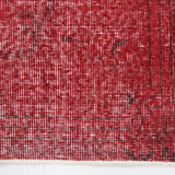 Tapis rouge affligé vintage 195x113cm