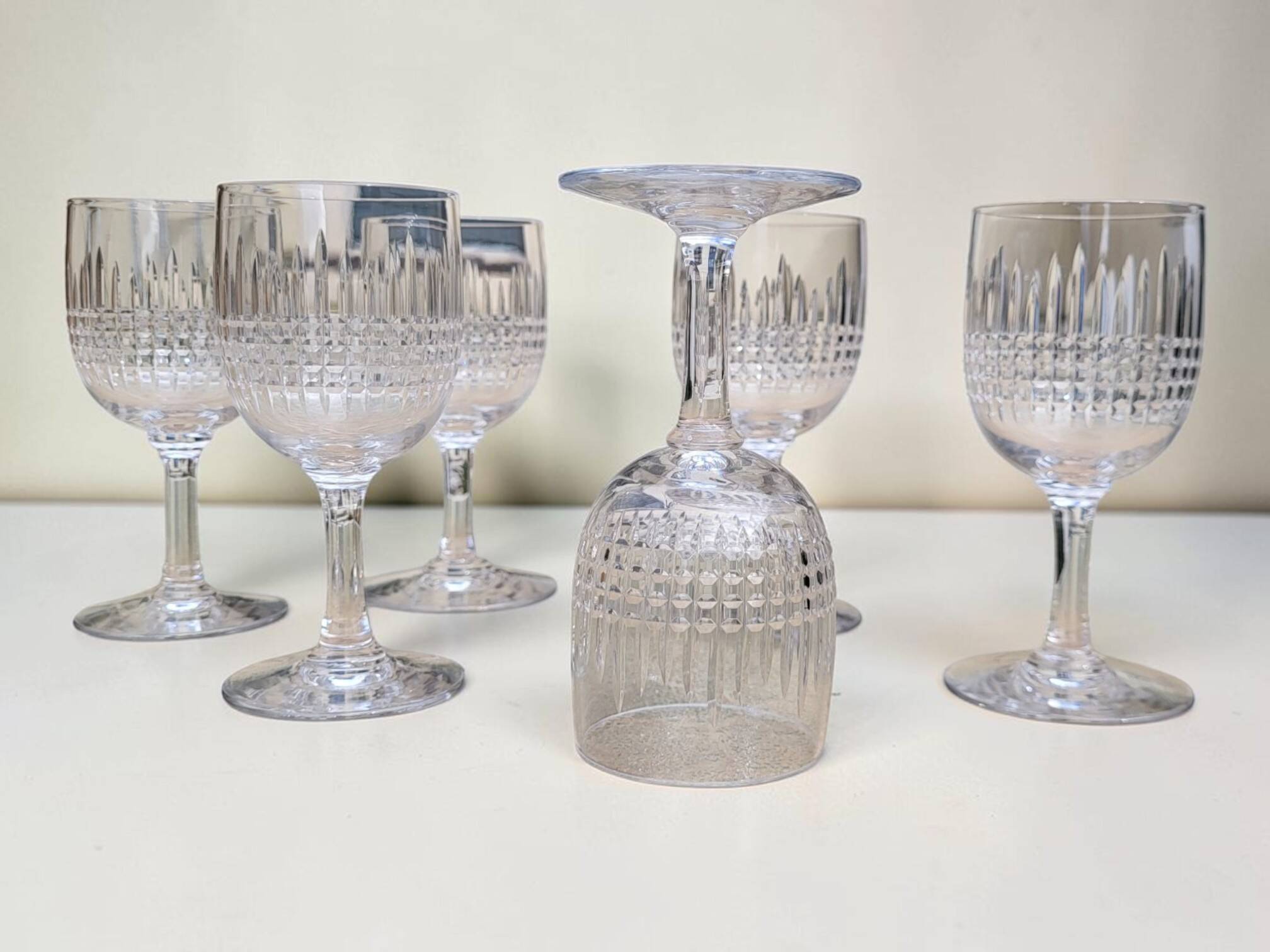 6 verres à vin cuit - porto en cristal Baccarat / Nancy