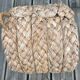 70s woven pouf footstool