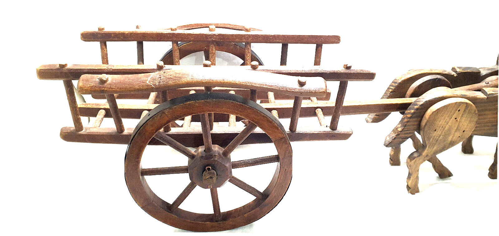 Wooden carriage horses toy