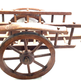 Attelage en bois chevaux jouet