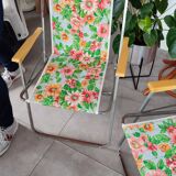 Pair of folding armchairs
