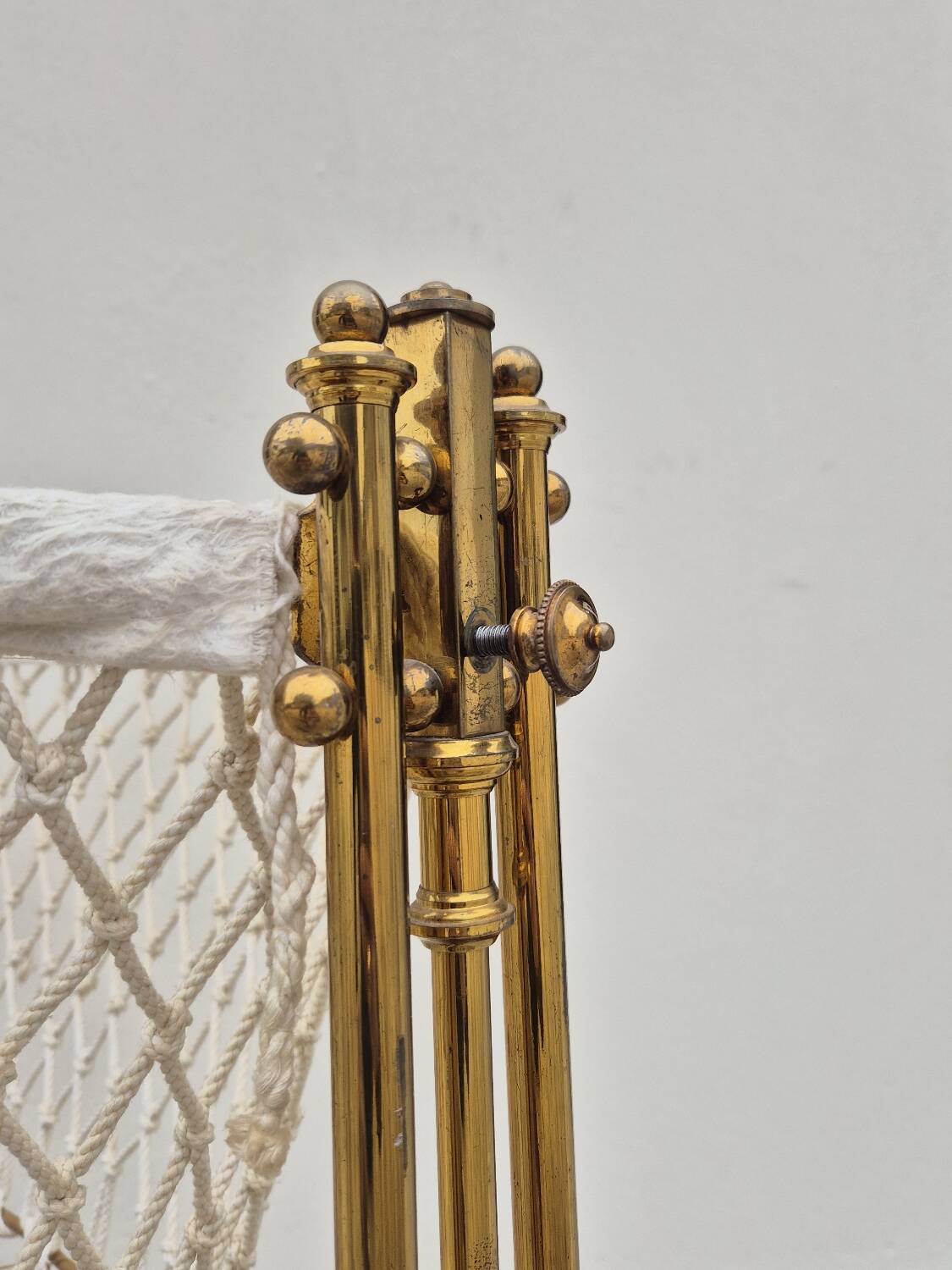 19th century brass rocking cradle from a castle