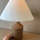 Vintage enamelled stoneware table lamp