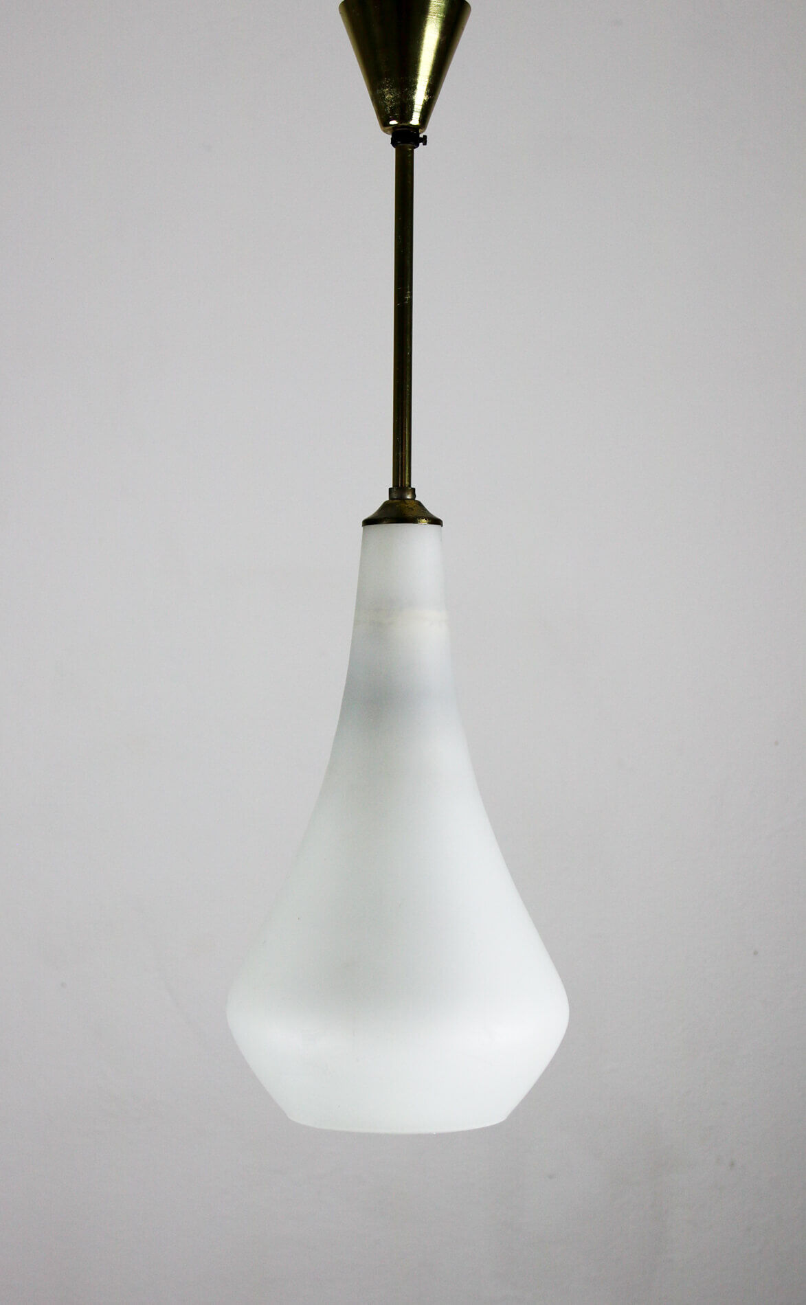Vintage opaline milk glass pendant lamp