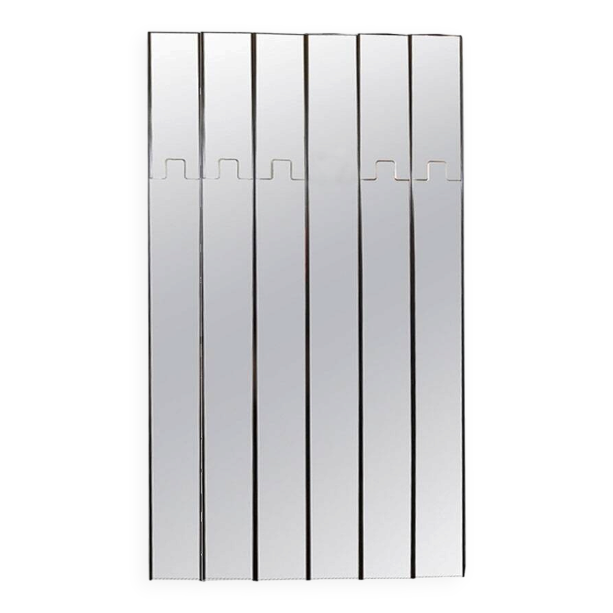 Set of Six Modular "Gronda" Italian Mirrors by Luciano Bertoncini, 1970s