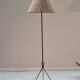 Wrought iron tripod floor lamp 1960