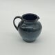 Blue/black ceramic pitcher, Vallauris, signed, vintage