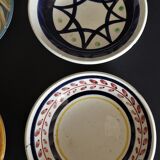 Series of four hollow plates for dolls tea set in earthenware XXth