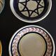 Series of four hollow plates for dolls tea set in earthenware XXth