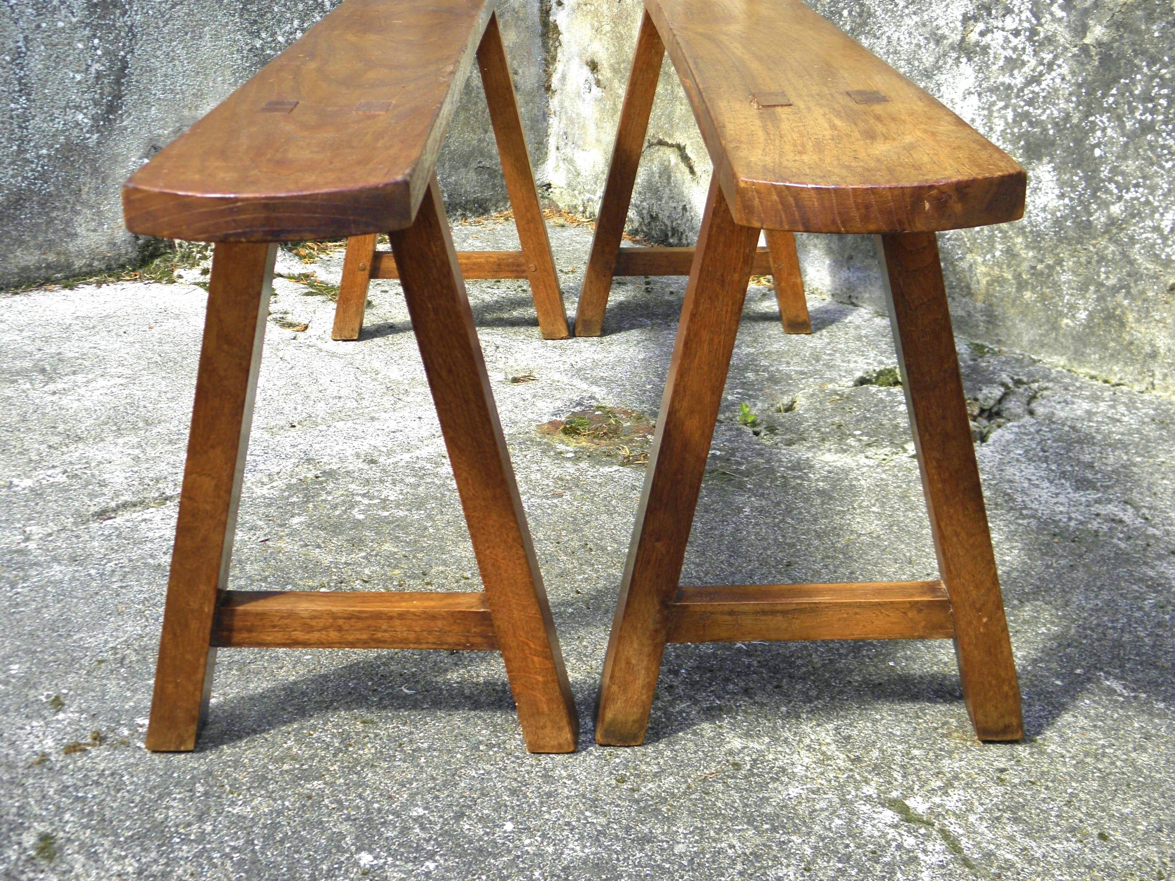 Pair of farmhouse benches 165 cm