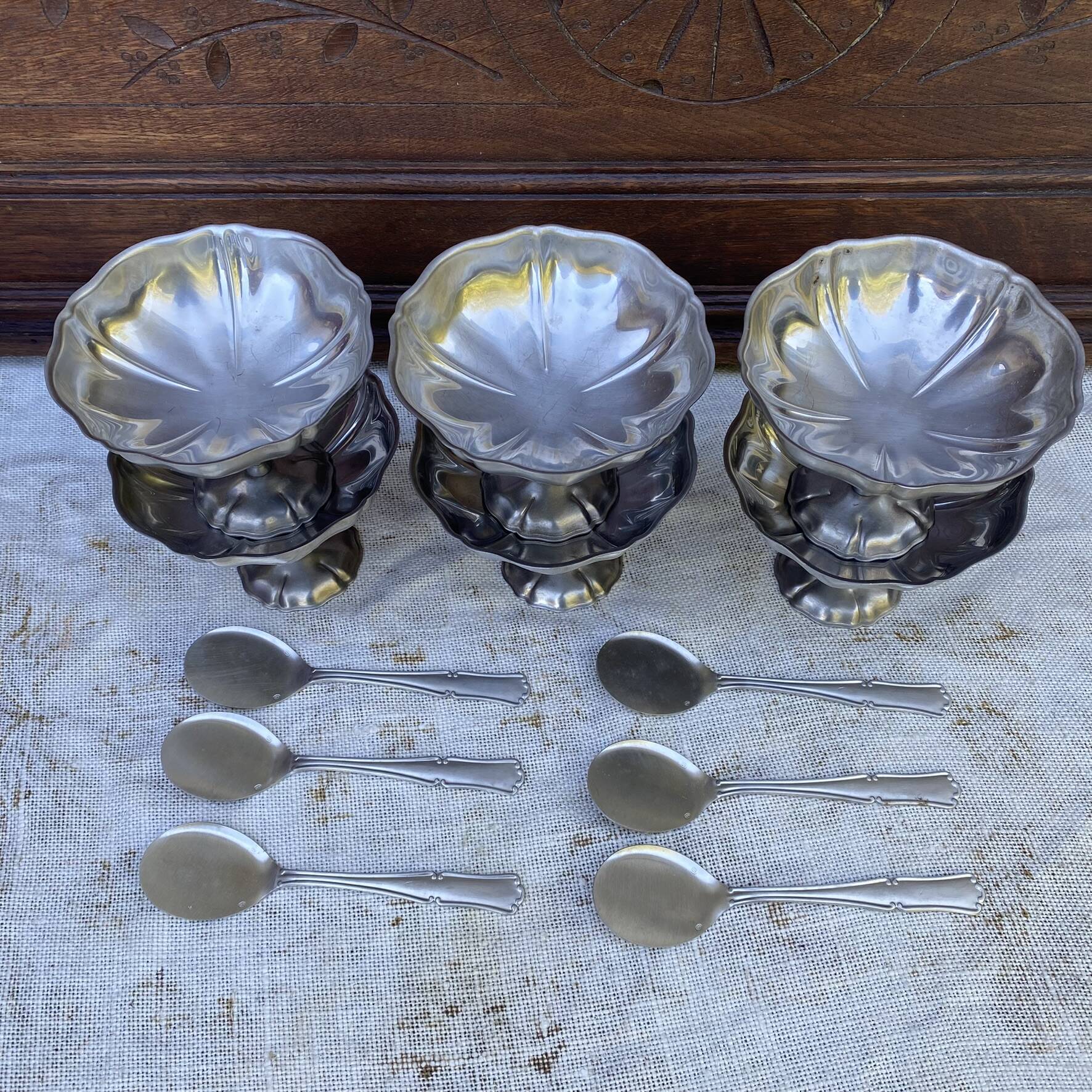 Coupes à glaces en inox mat Jean Couzon