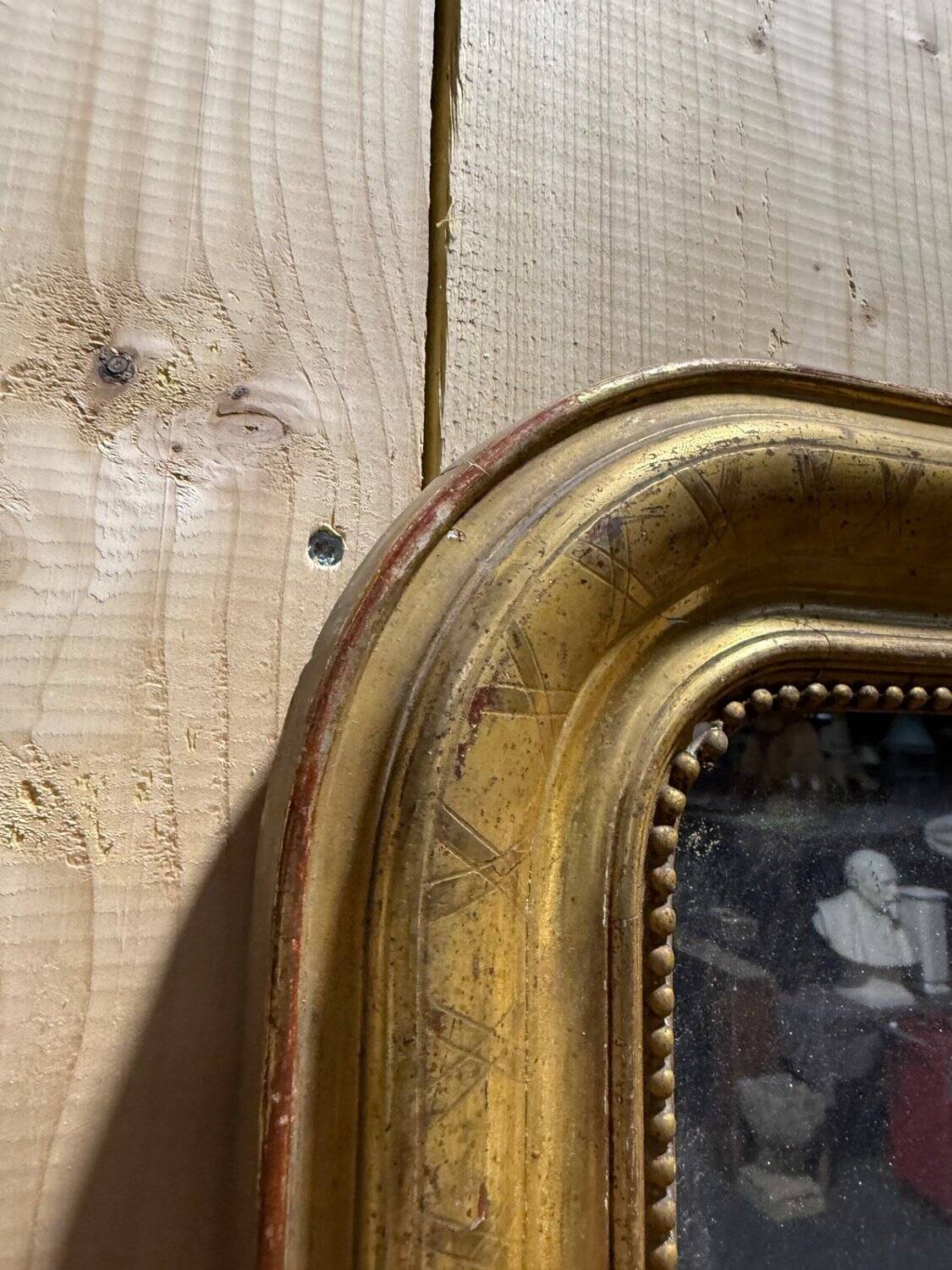 Fireplace mirror – Louis-Philippe period – Gilded stucco wood