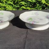 2 coupes montées en porcelaine