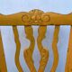 Set of 4 bistro chairs in carved and colored wood, 1930