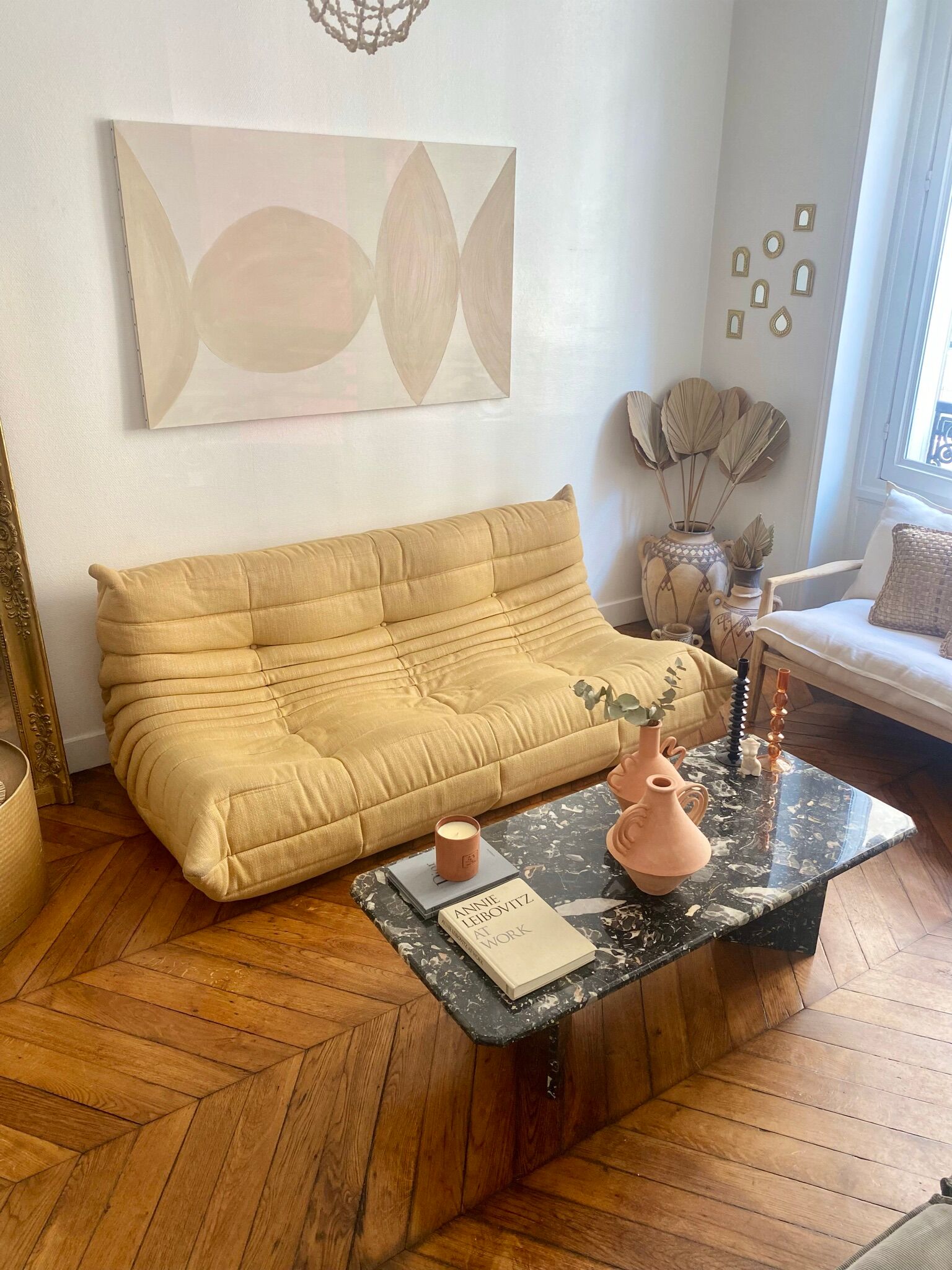 Sofa bench 3 places Togo by Michel Ducaroy edition Ligne Roset