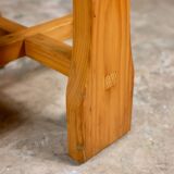 70s pine stool