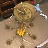 Classic antique chandelier with six lampshades