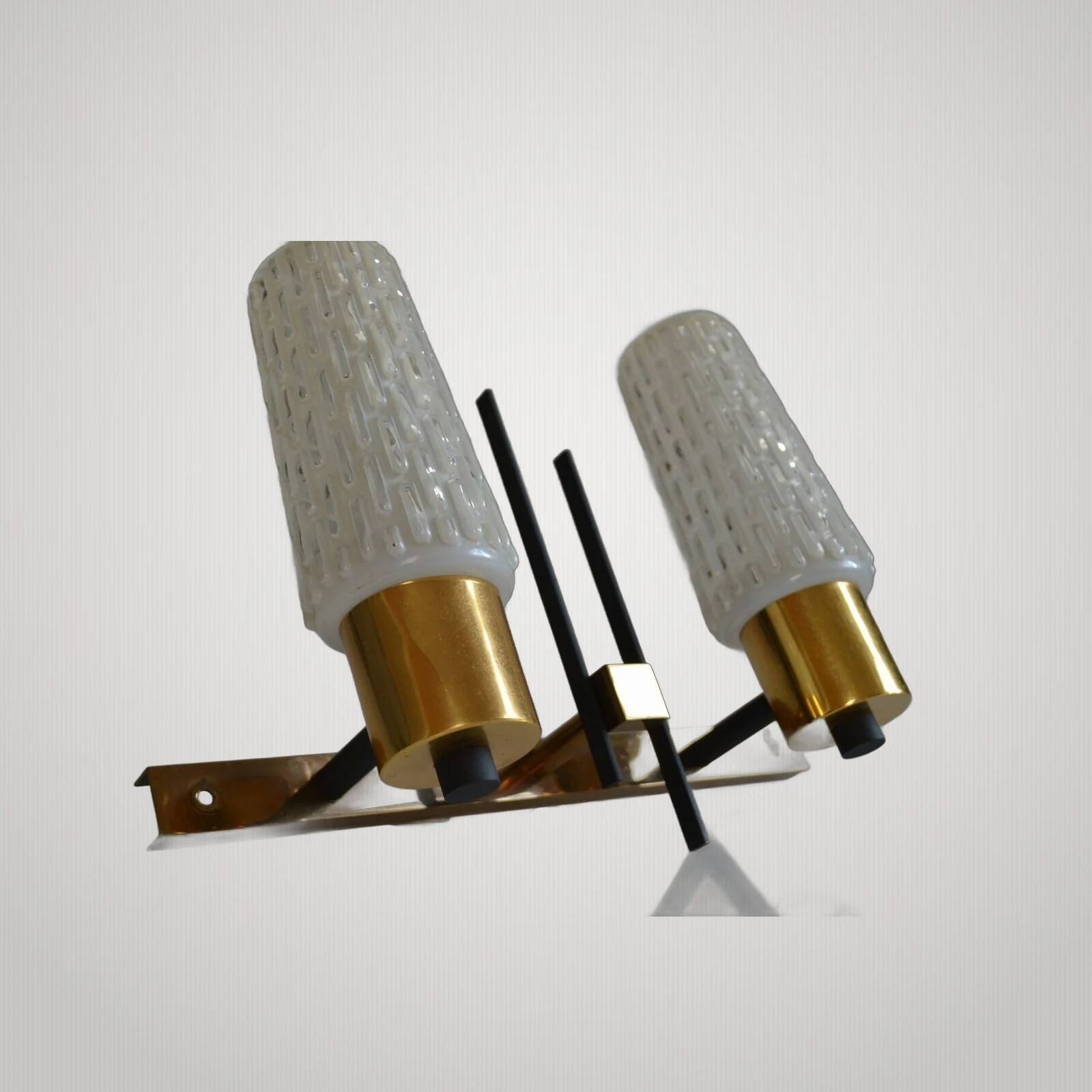 Large double wall lamp Arlus Lunel 1950
