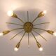 J.T. Kalmar Sun Lustre in Brass Mid-Century, Austria, 1950s