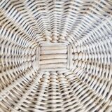 Wicker and glass top