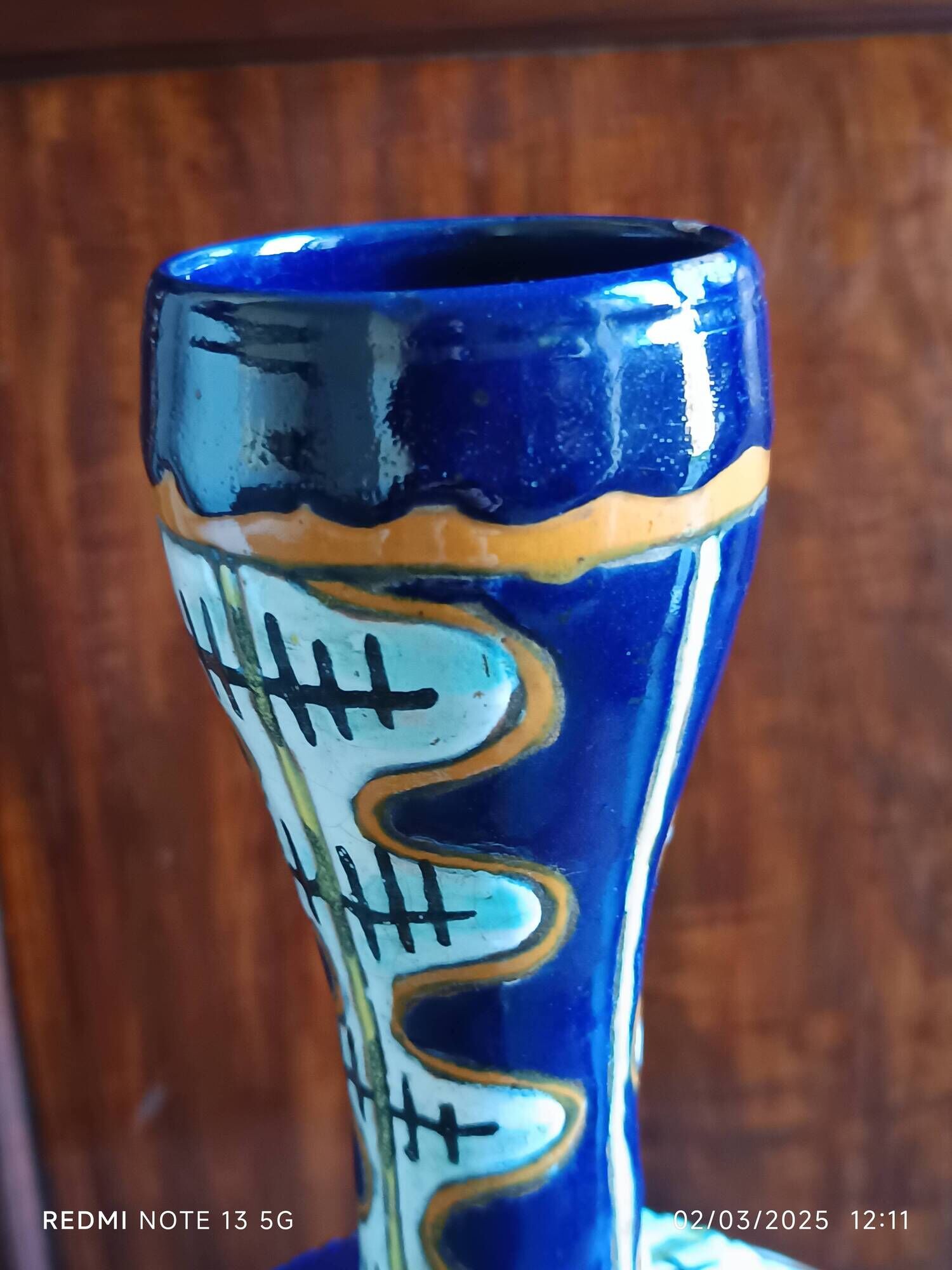Antique vase 1920/1930 Nabeul Tunisia Tissier or El Kharraz workshop