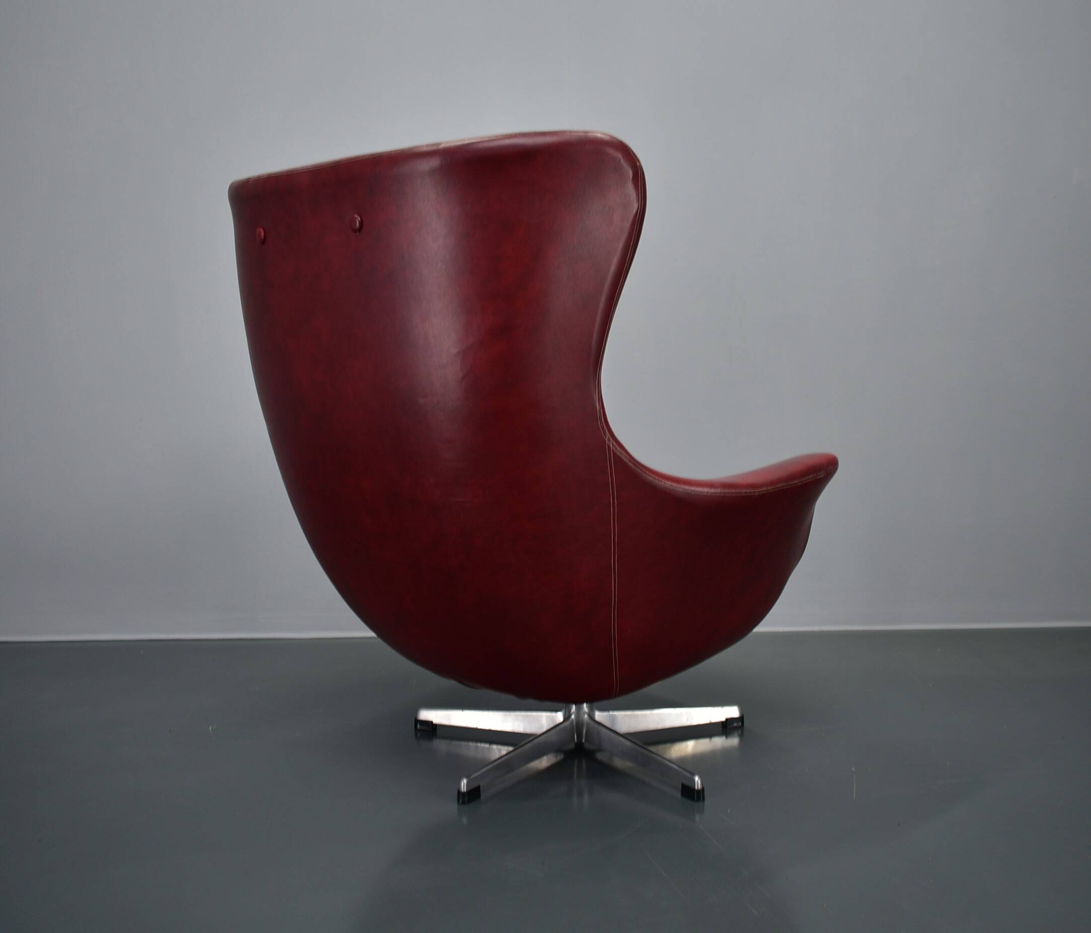 Leather swivel armchair from Up Závody , 1960s