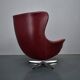 Leather swivel armchair from Up Závody , 1960s