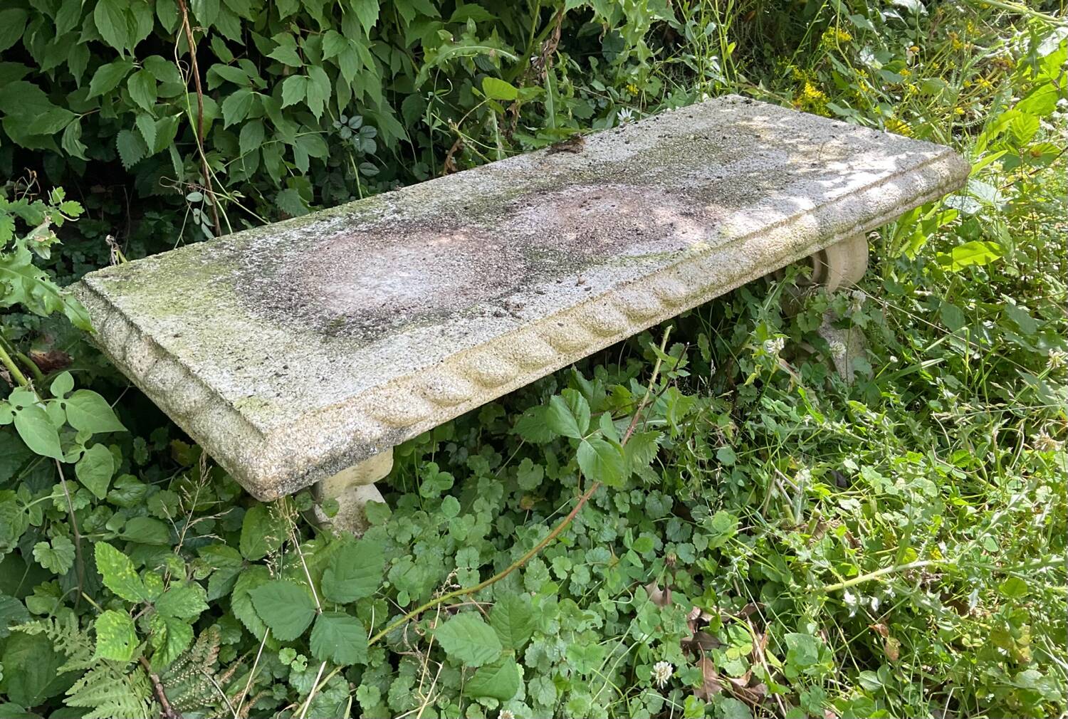 Vintage stone garden bench