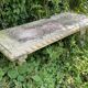 Vintage stone garden bench