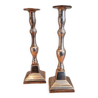 La Redoute x Selency pair of brass candle holders 16