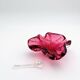 Murano Coupe Flavio Poli Sommerso Rubies & Original Pilon 17cm 1960