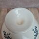 Antique compote dish in ironstone HBCM Choisy-le-Roi Louis XVI model with bird decoration.