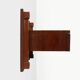 Mid-century Wall-mounted console in wood with brass details, Italy 1960s
