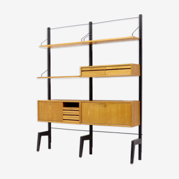 Teak royal system wall unit by Poul Cadovius, 1960's