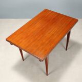 Vintage teak veneer table, Italian design from the 1960s, original