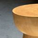 Side table or stool with a semi-spherical top in beige mango wood H50 D45