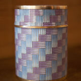 Fabienne jouvin enamelled box, cloisonné round box, enamelled pot, tea pot, interior decoration