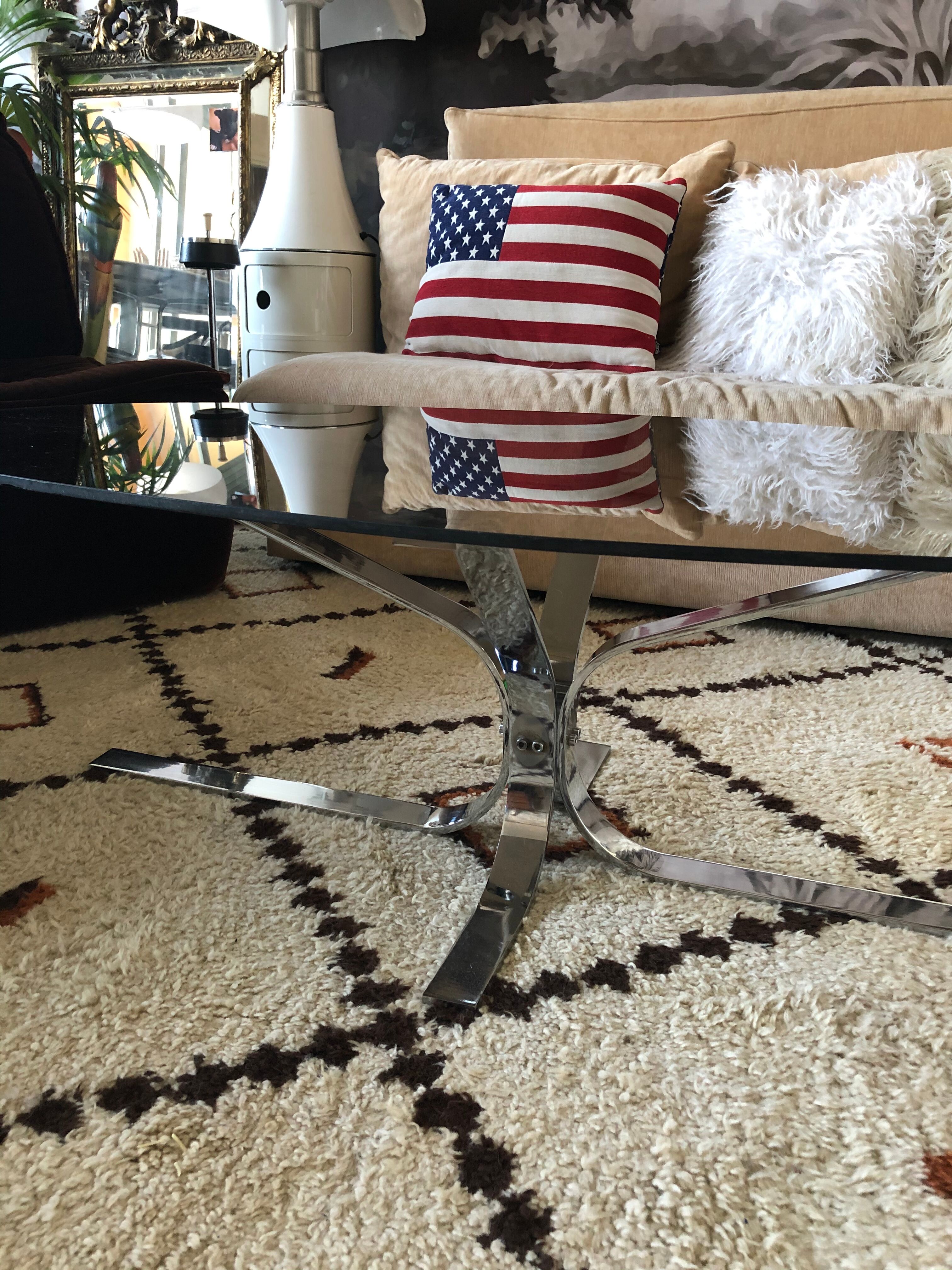 Smoked glass coffee table 1970