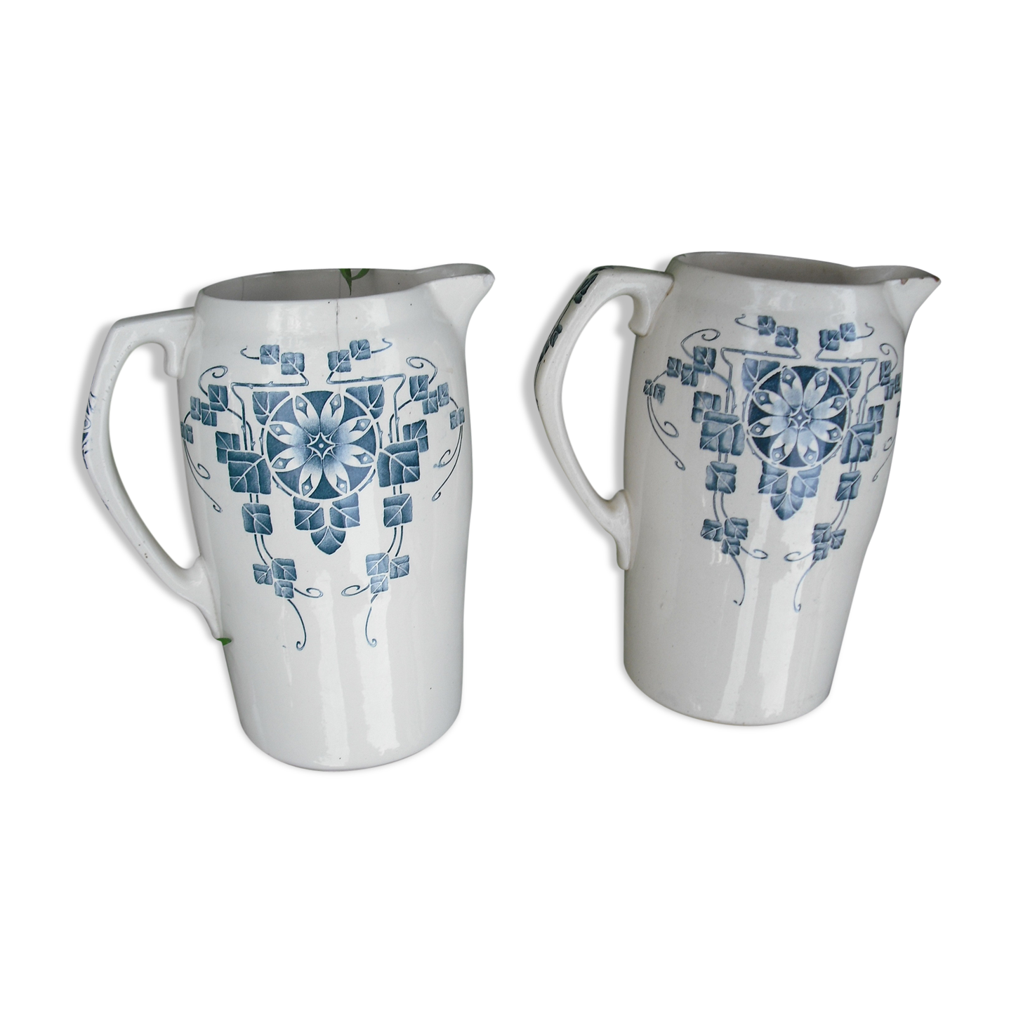 Two earthenware water brocs "Carmen" Longchamps